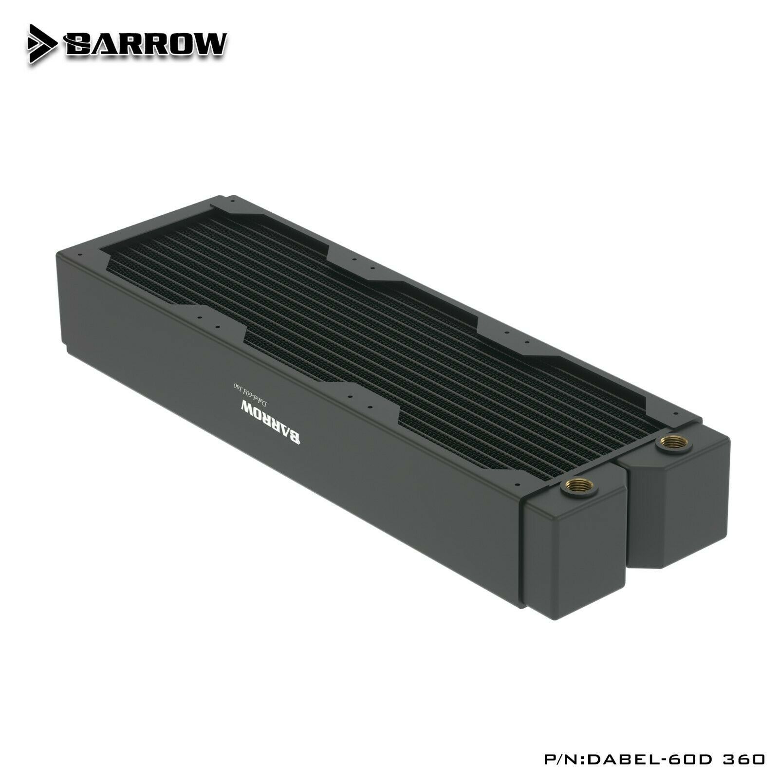 Barrow Dabel 360mm Red Copper Radiator 60mm Thick High Performance, Black