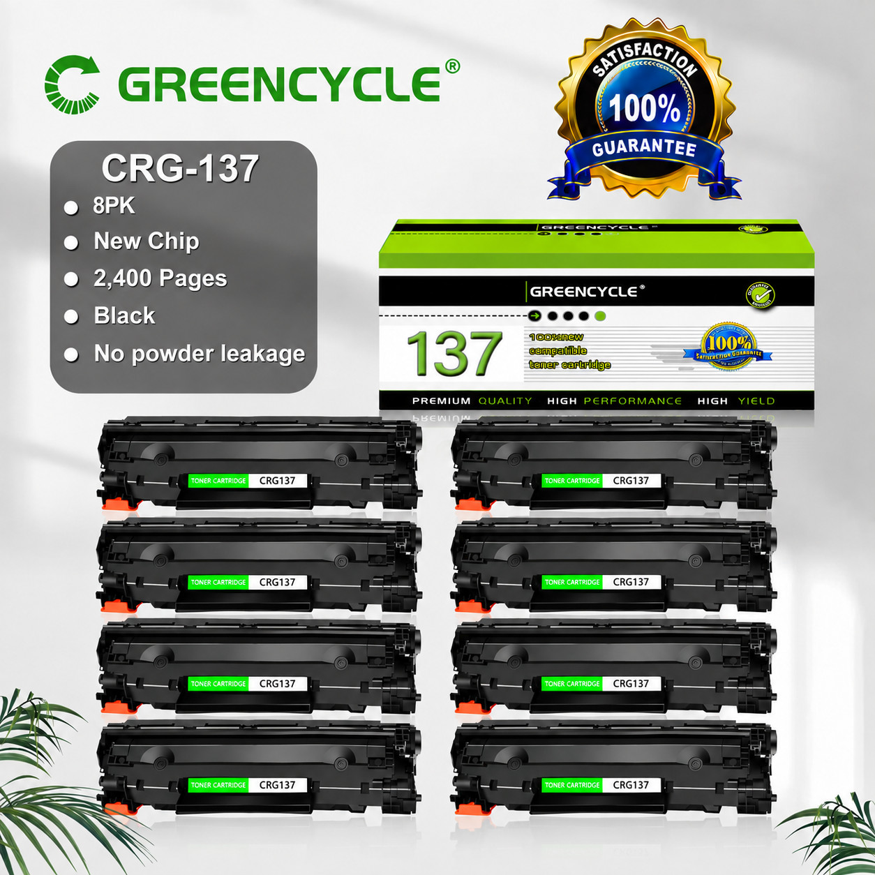 8PK CRG137 Toner Cartridge for Canon ImageClass MF229dw MF231 MF232w MF236n