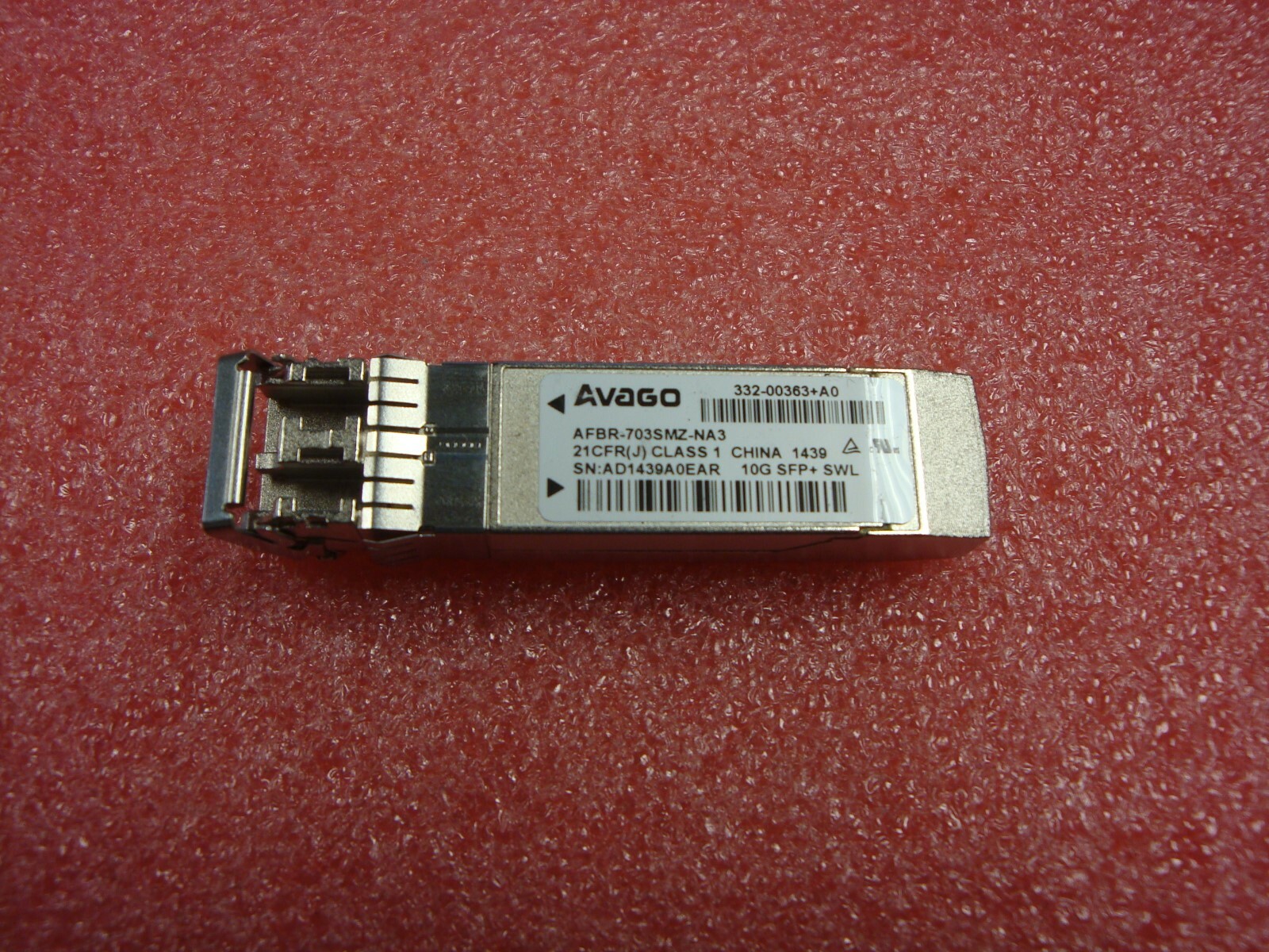 NetApp 10GB SFP+ Optical Transceiver 10GBase-SR 332-00363+A0 X6599A-R6 10GE 