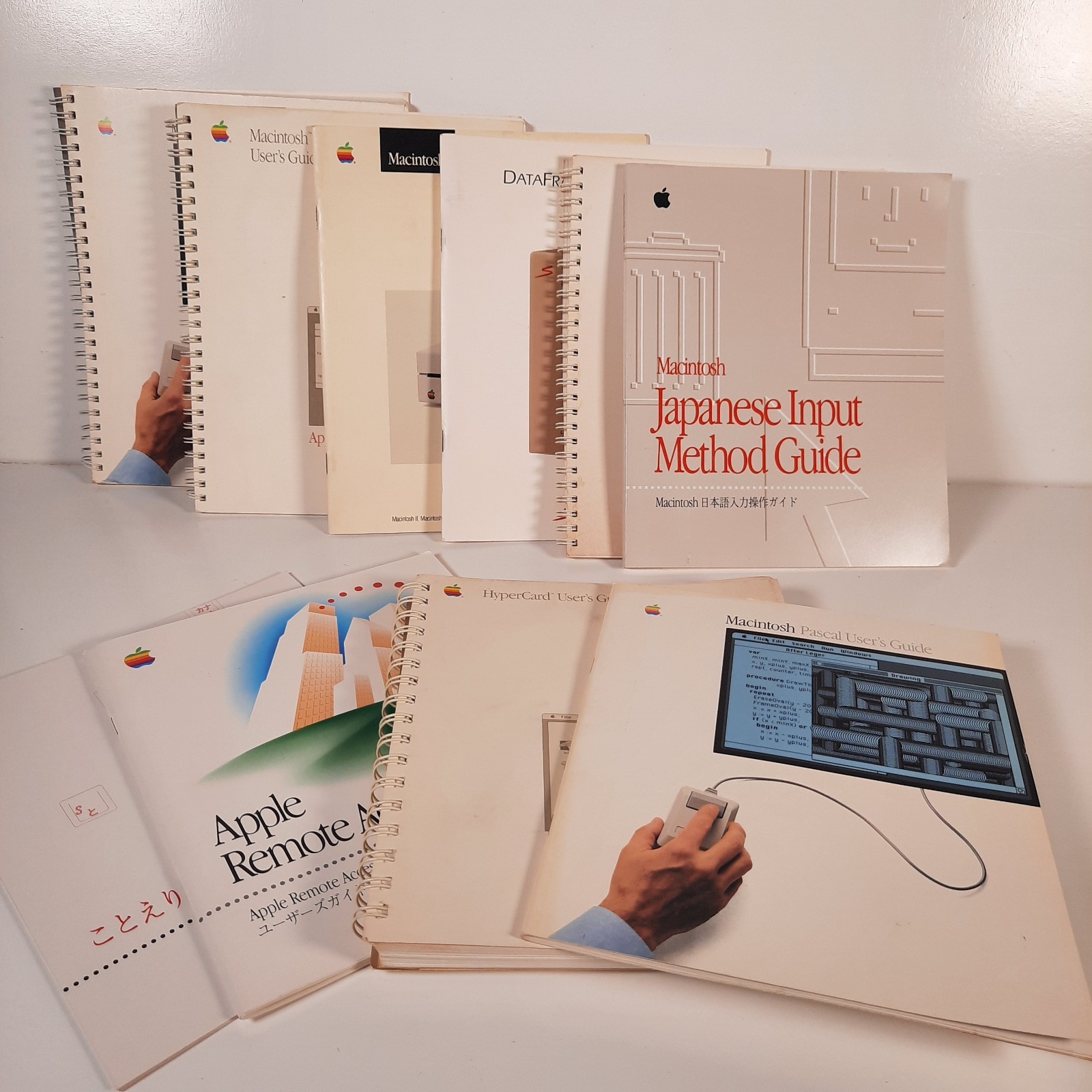 Vintage Apple Macintosh Manuals HyperCard Pascal Japanese SuperMac Lot