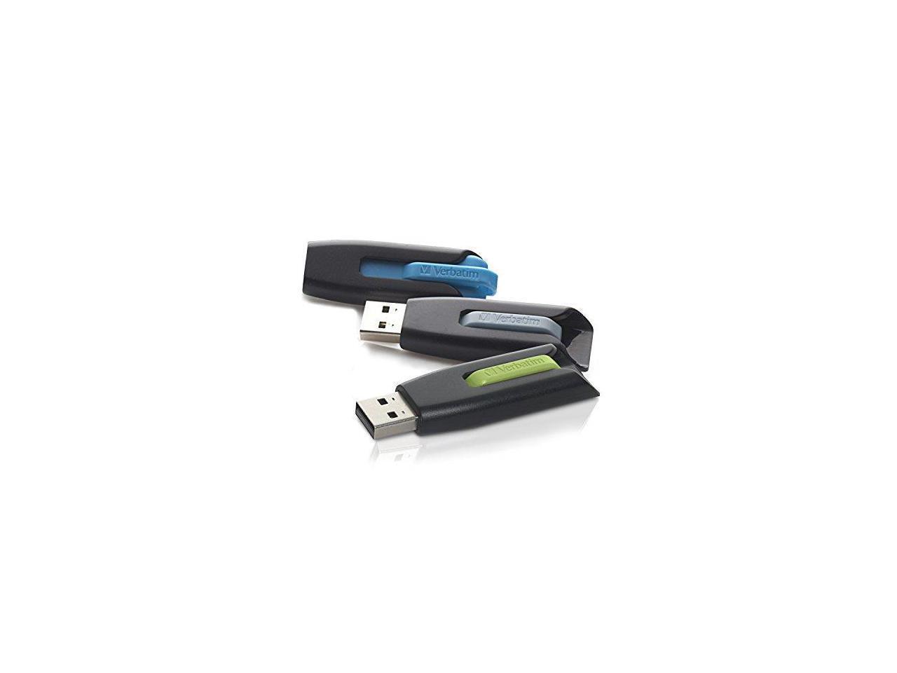 Verbatim Store 'n' Go V3 16GB USB 3.0 Flash Drive - 3pk - Blue, Green, Gray Mode