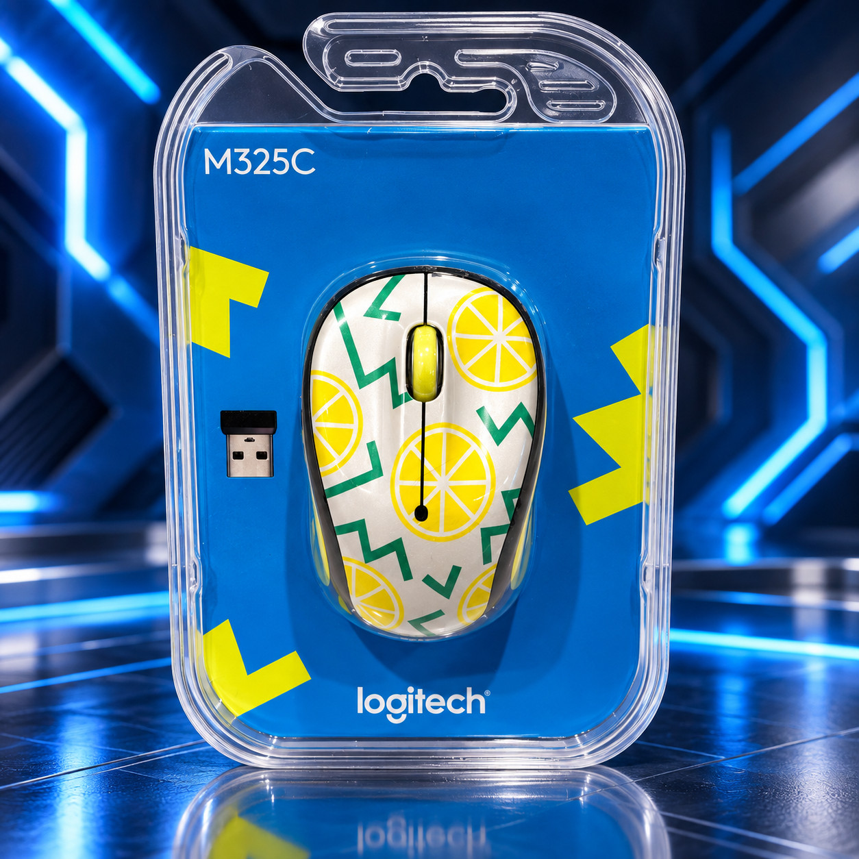 Logitech M325C Wireless Optical Mouse Lemon Play Collection USB New and Sealed