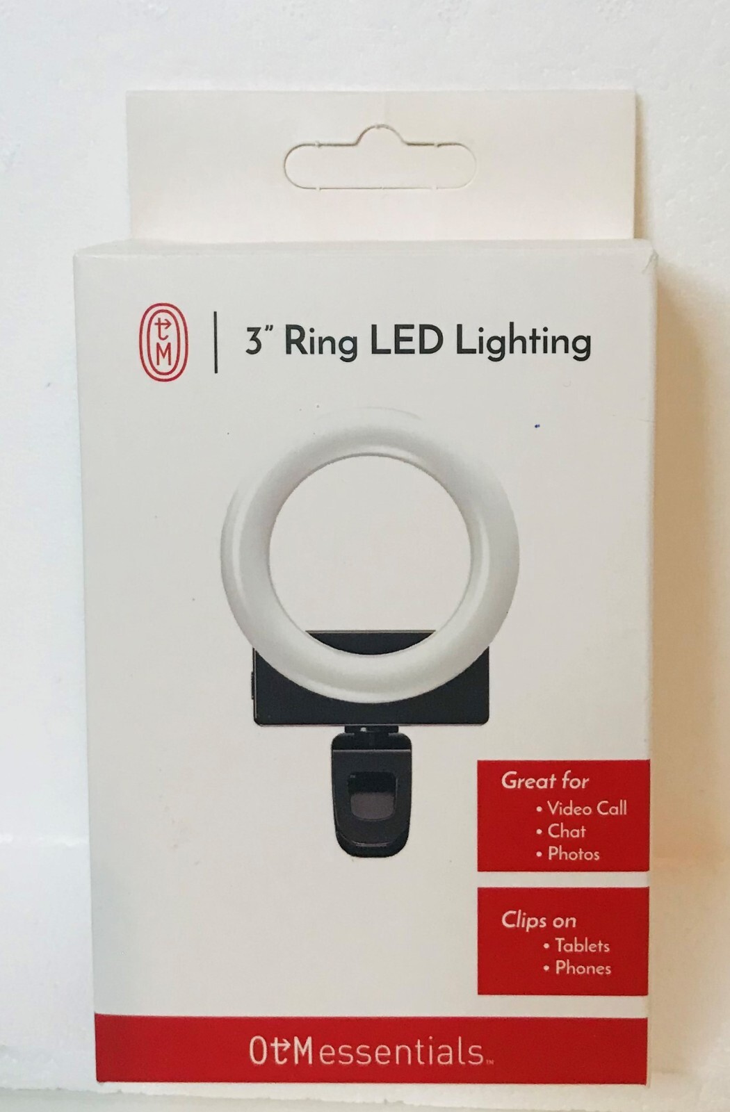 Ring Light, OTM Essentials Universal, 3” Black, Brand New, Original Packaging