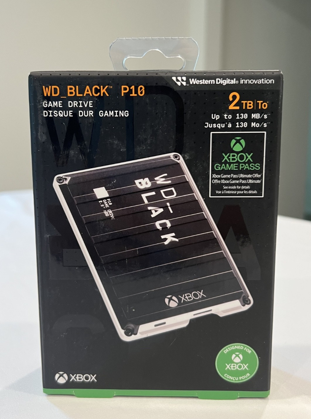 Western Digital BLACK P10 Game Drive for Xbox 2TB External USB 3.2 Gen 1