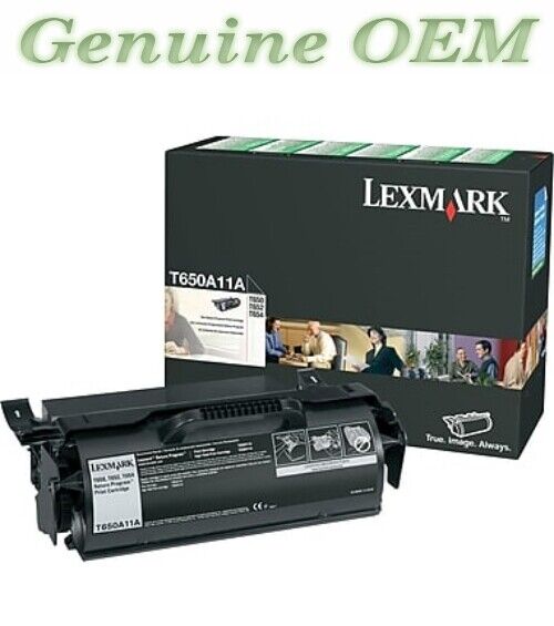 T650A11A Original OEM Lexmark T650 Toner, Black Genuine Sealed