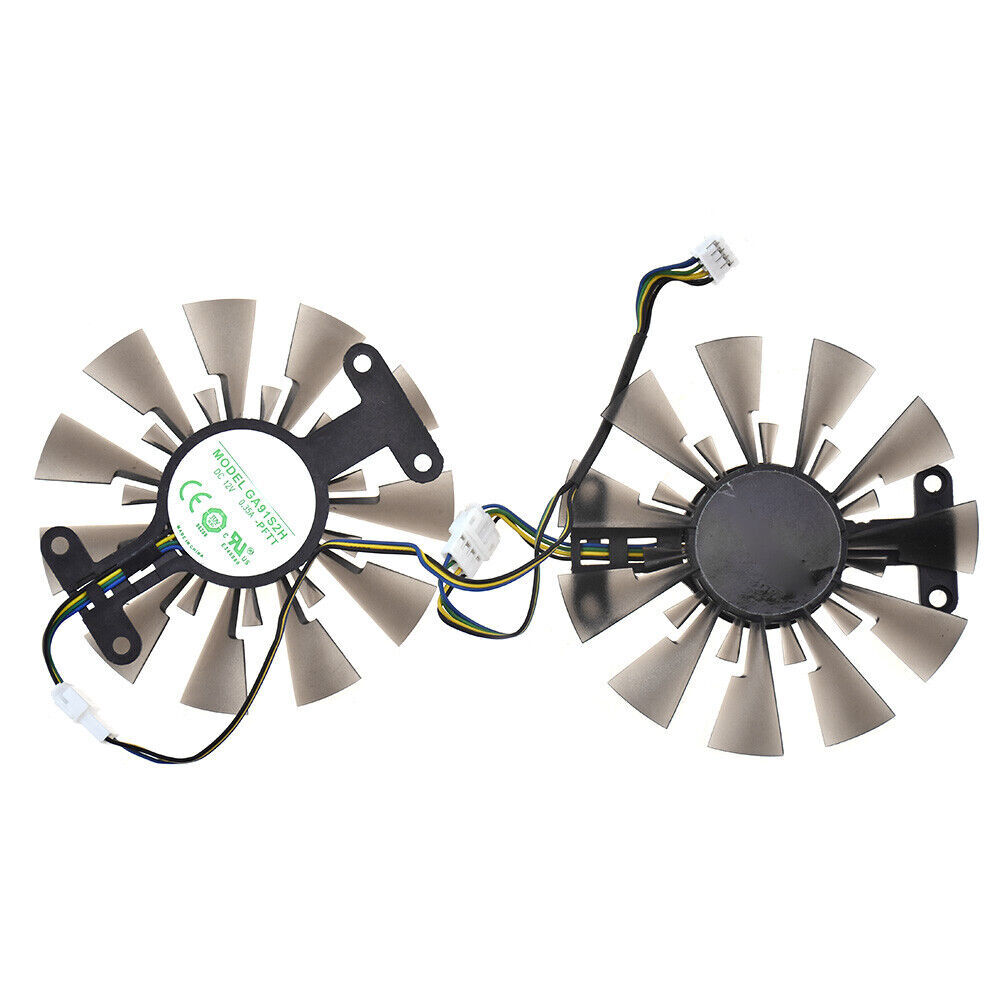 Pair Fans Cooler Fan For Sapphire R7 260 360 460 560 GA91B2H 87mm Graphics Card