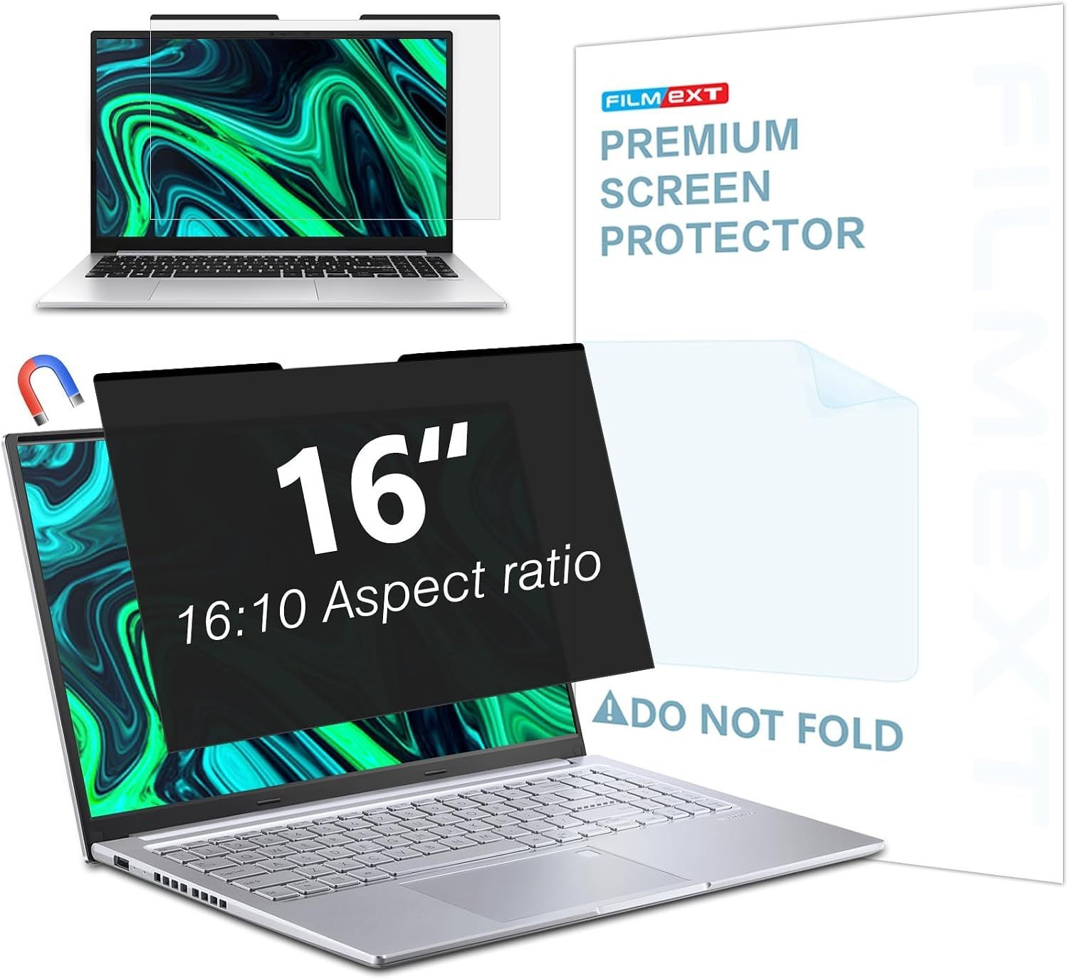 Removable Magnetic Privacy Screen for 16-Inch Laptop, 16:10 Widedisplay