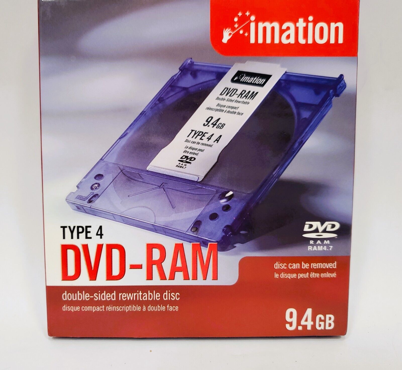 Imation DVD-RAM 9.4GB Double Sided Rewritable Disc