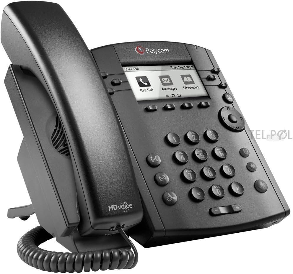Polycom VVX 301 6-Line Business IP VoIP Phone PoE 2200-48300-025 Black