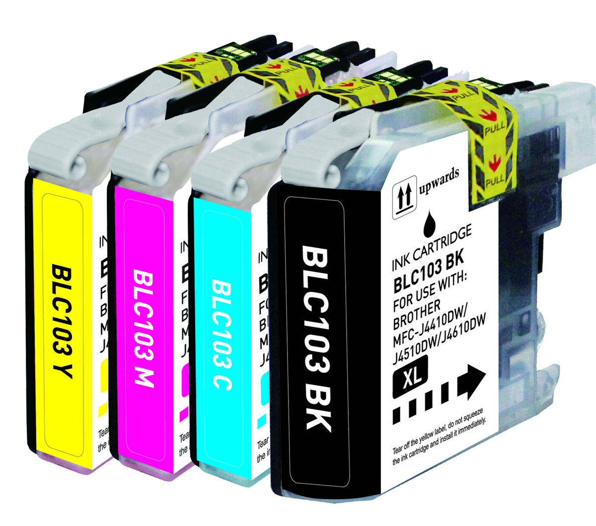 4P XL Printer Ink Set +Chip fits Brother LC103 MFC J4610DW J285DW J870DW J470DW