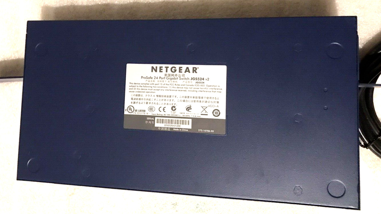 NETGEAR ProSafe JGS524 v2 24-Port Gigabit Switch