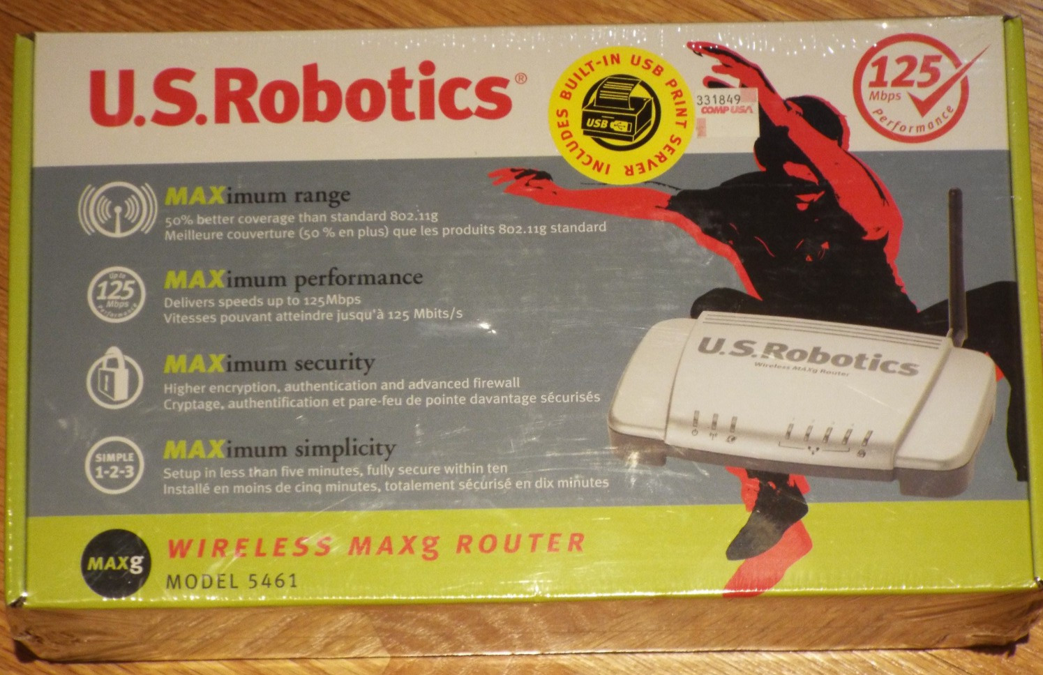 U.S. Robotics USR5461 802.11g Wireless MAXg Router  sealed