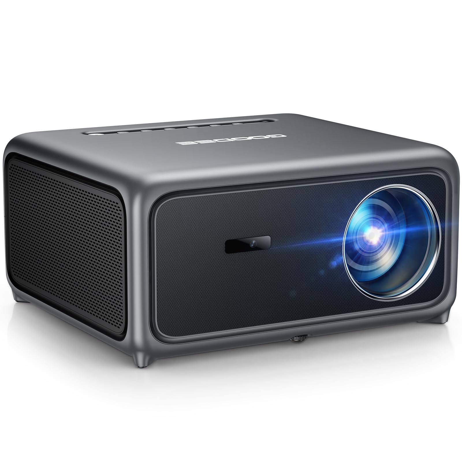 GooDee 4K Smart Projector with 5G WiFi 6 & Bluetooth, ToF 400, Titanium Grey