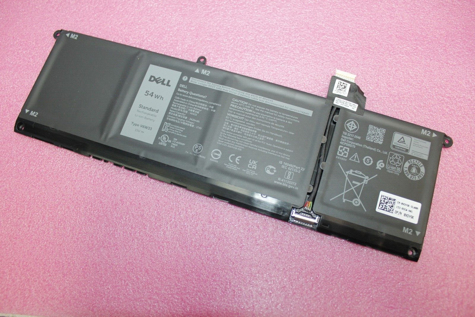 Genuine Dell Inspiron 15 5515 Laptop Battery 15V 54Wh V6W33 XDY9K