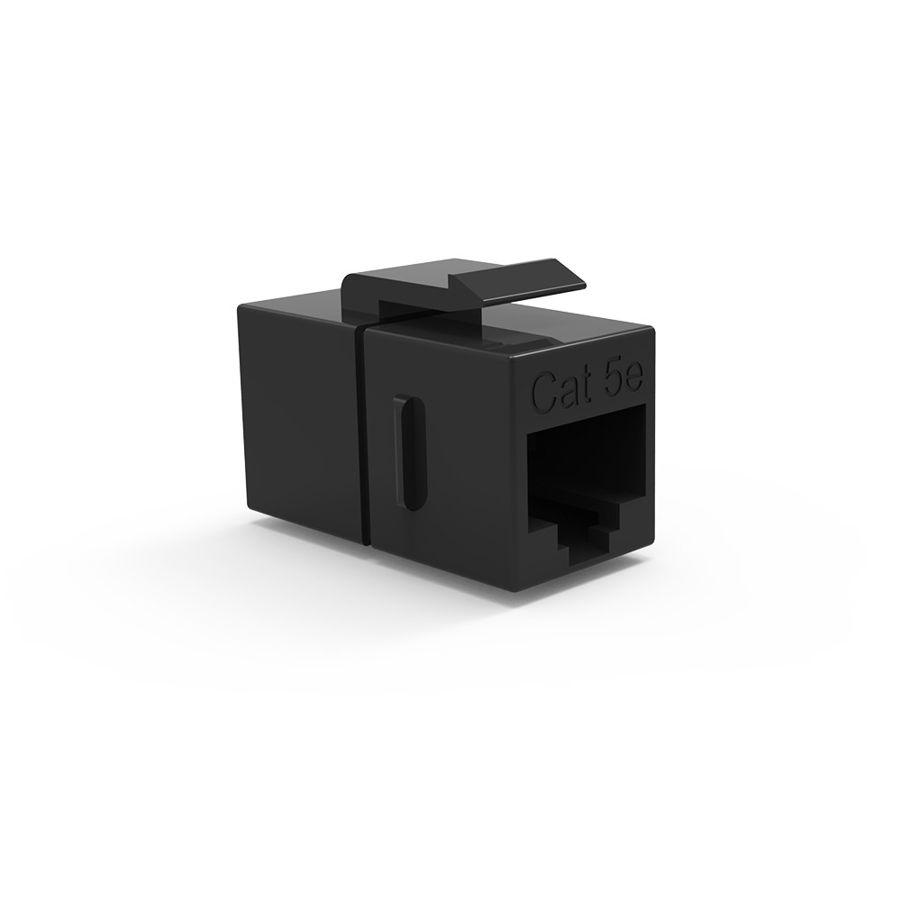 10 Pack of CAT5E Inline Coupler w/Keystone Latch Black
