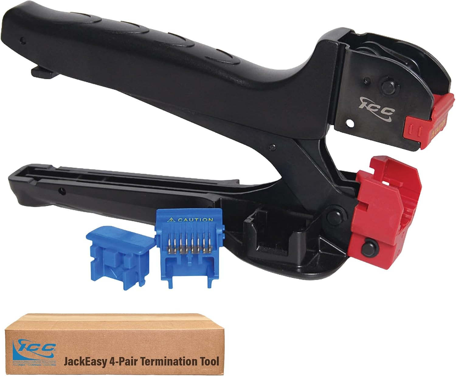 ICC Jackeasy 4-Pair Keystone Jack Termination Tool, Black, 1-Pack