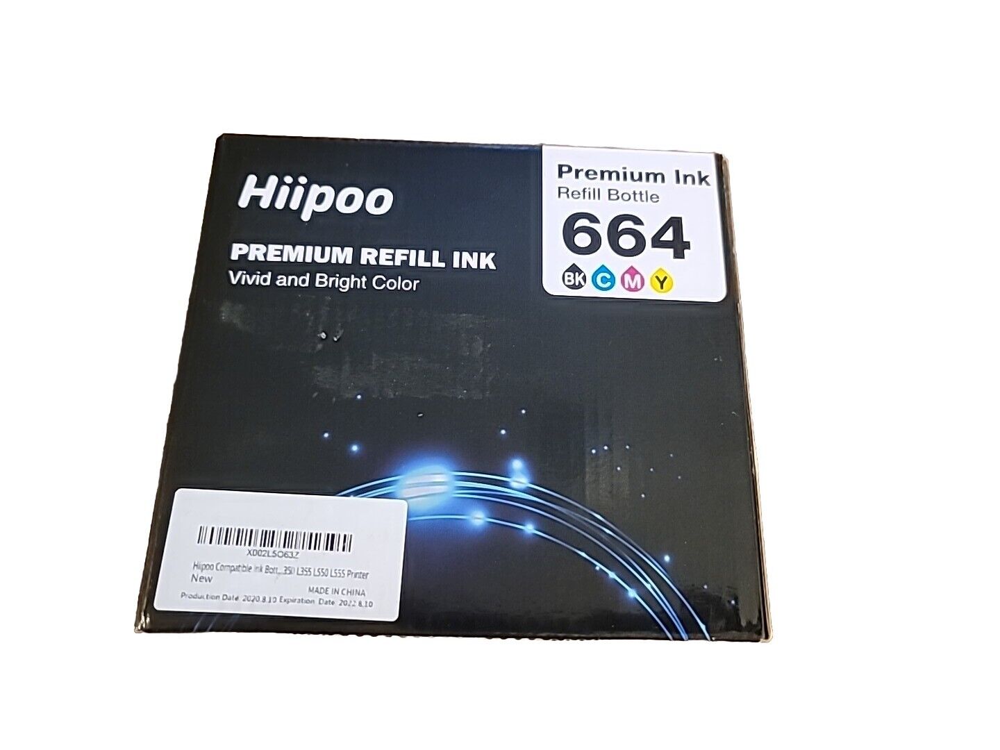 Hiipoo Refill Ink Bottles Printing 664 Premium Color Combo Replacement EXP.8.22