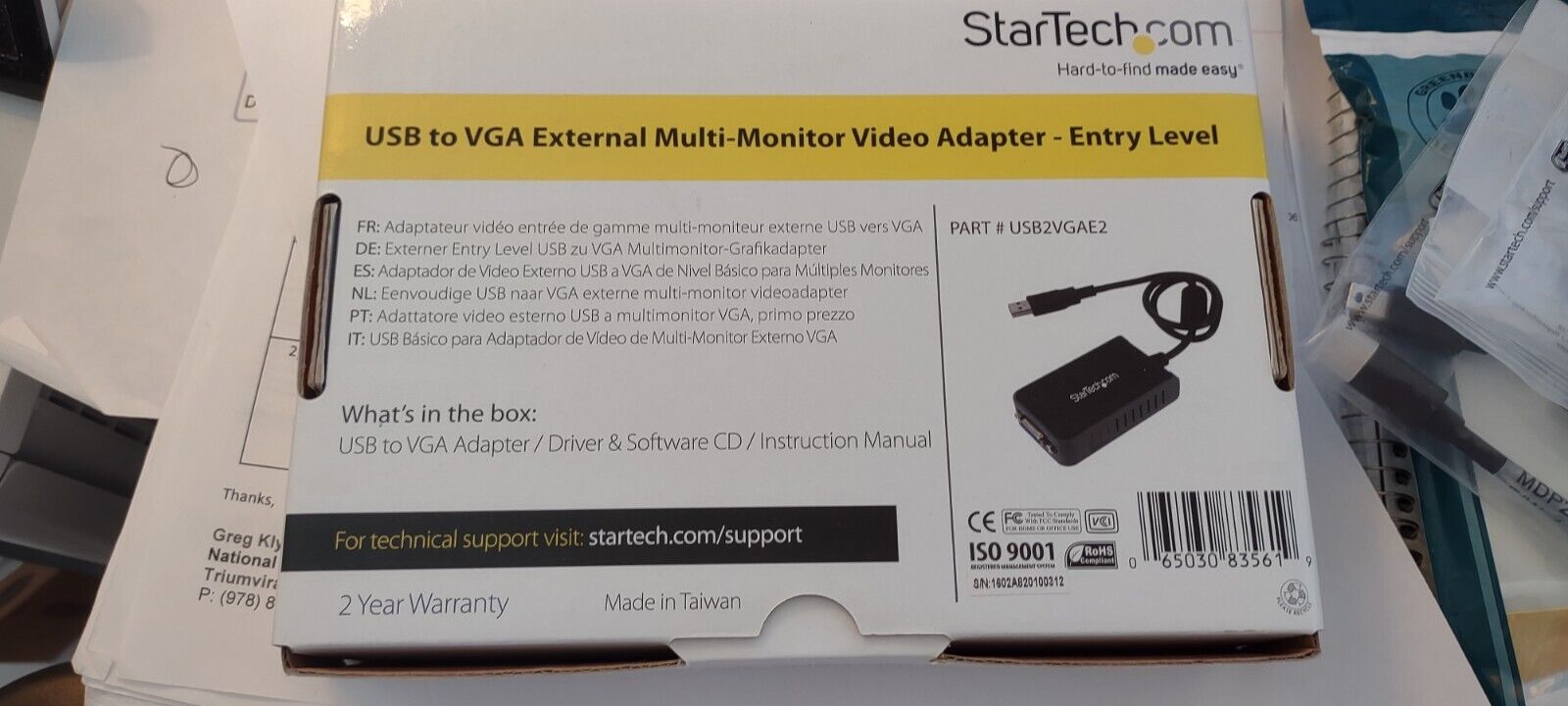 USB to VGA External Multi-Monitor Video Adapter- Entry Level.