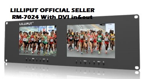 LILLIPUT RM-7024-VD-3RU Rack Monitors with Dual VGA, Video & DVI In/Output