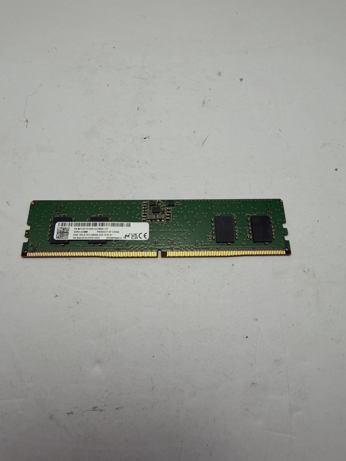 Micron 8GB DDR5-4800 PC5-4800B UDIMM Desktop RAM Memory MTC4C10163S1UC48BA1