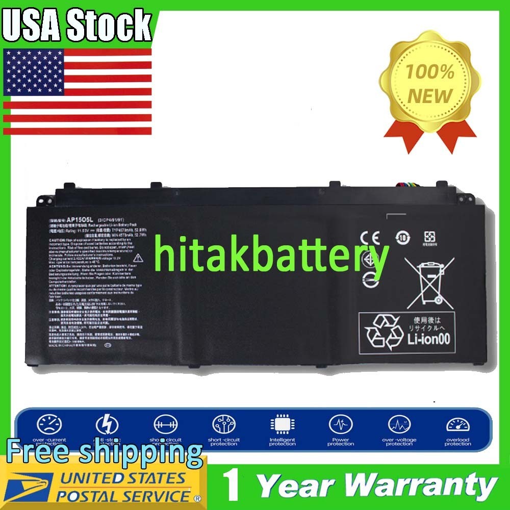 AP15O5L New Battery For Acer Spin 5 SP513-52N-54SF Predator Triton 700 53.9Wh