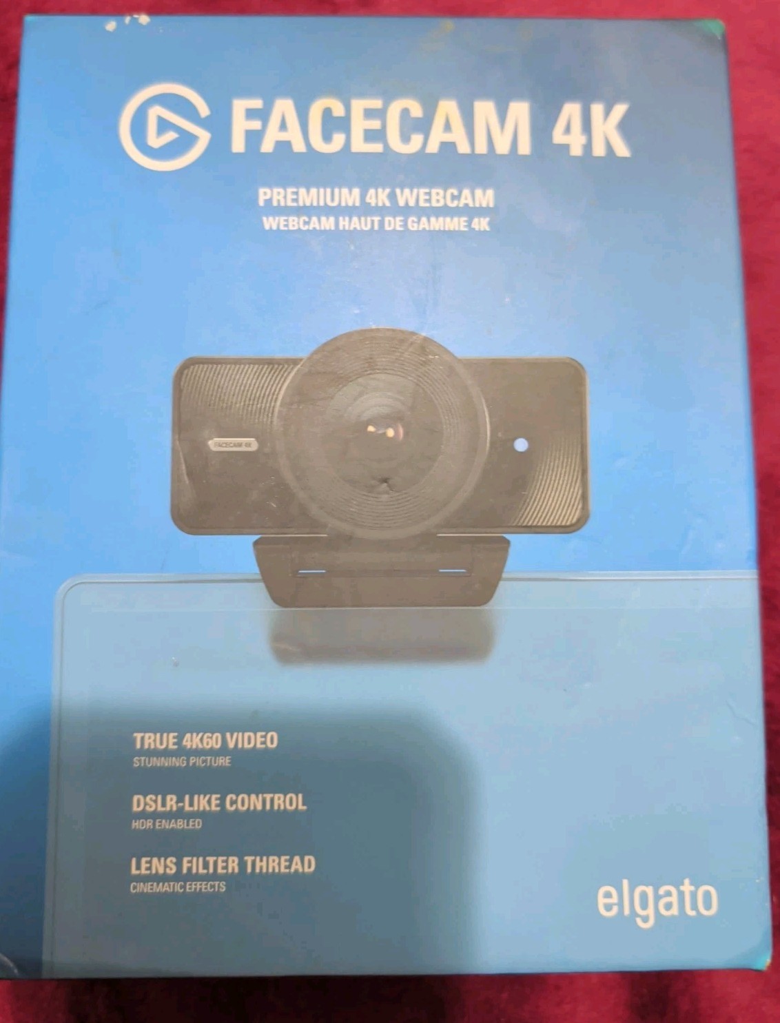 Elgato Facecam 4K, 60 FPS Webcam with DSLR- Excellent Quality/New In Box