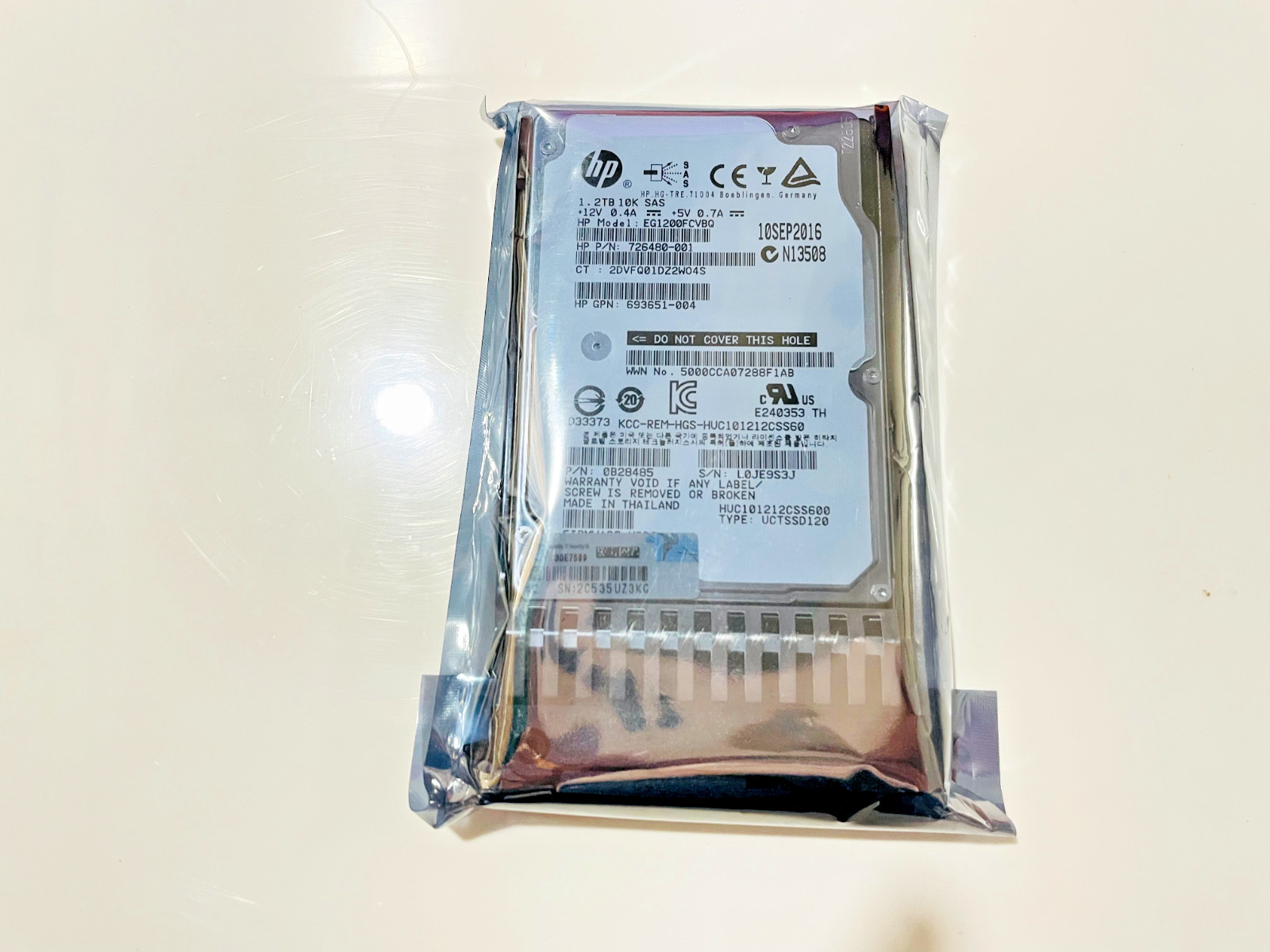 693719-001 HPE 1.2TB 6G SAS 10K SFF (2.5-INCH) DP ENT HDD 693648-B21