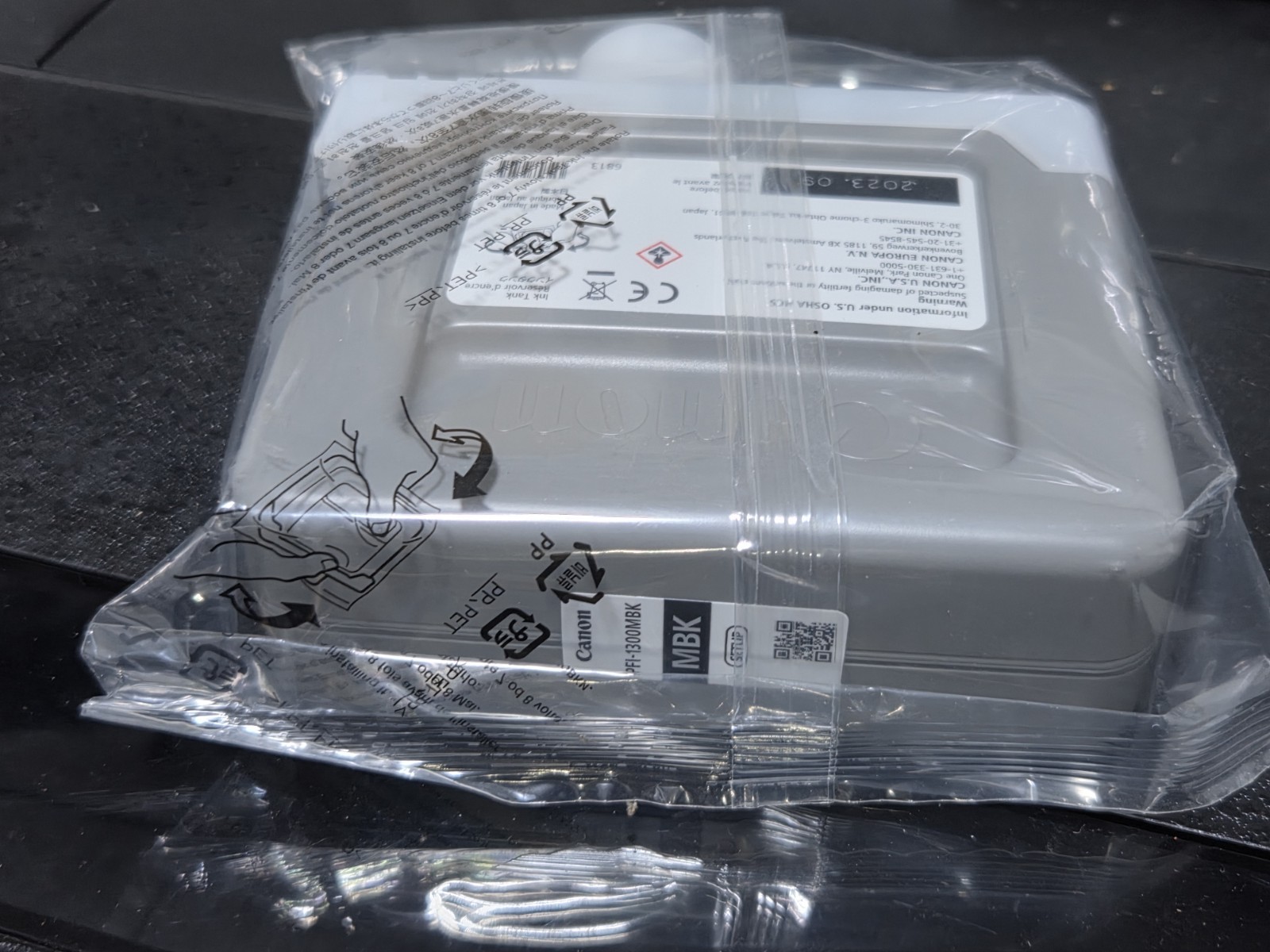 Canon PFI-1300MBK 330ml Ink Tank for Select imagePROGRAF PRO Series NEW-OEM