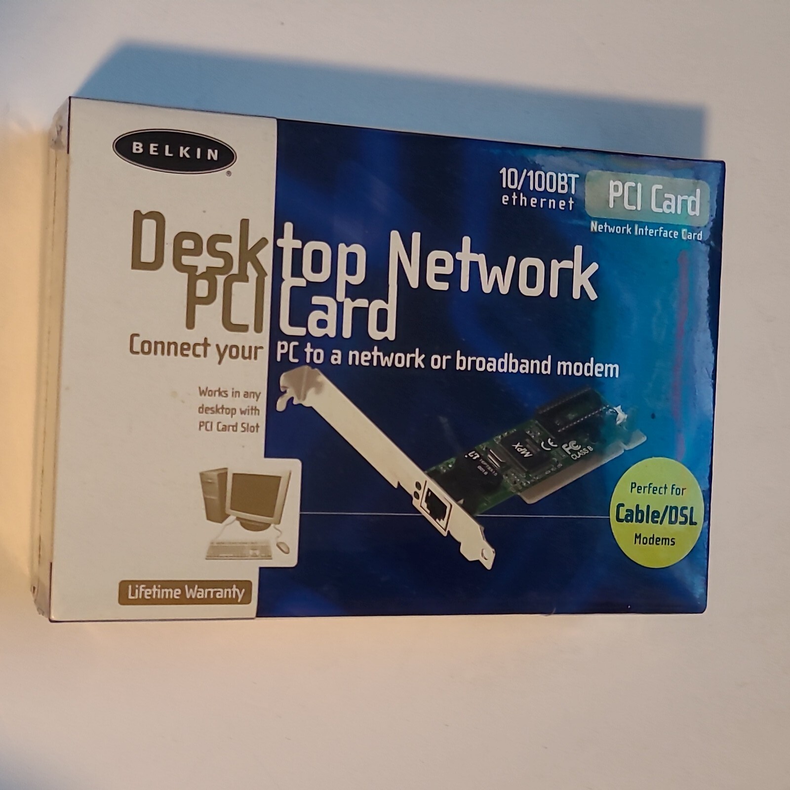Belkin Desktop Network PCI Card F5D5000  10/100BT Ethernet - NEW SEALED