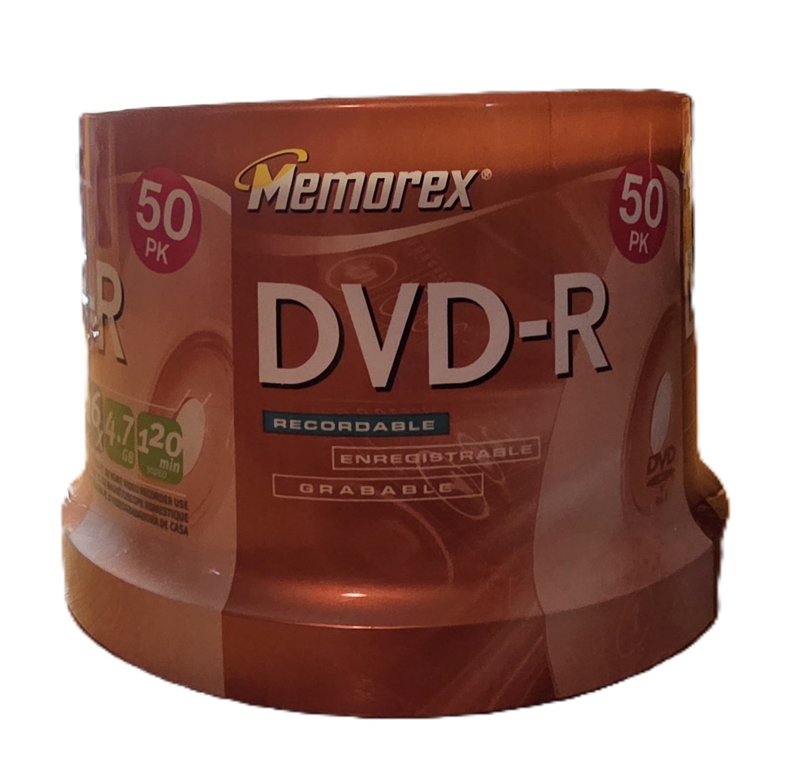 Memorex DVD-R Discs 50 Pack 16X Blank 4.7GB 120 Min Recordable - New/Sealed