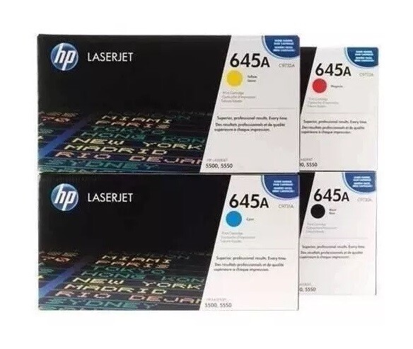 4 x Original HP Toner Color LaserJet 5500 5550 N DN HDN / C9730A C9731A -C9733A