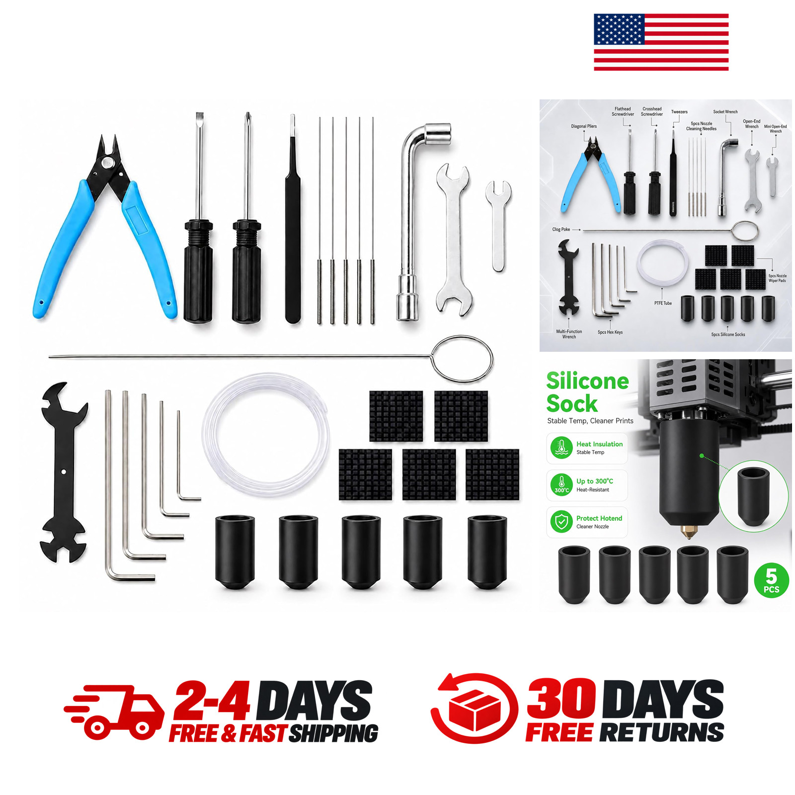 3D Printer Tool Kit for Creality K2 K2 Pro K2 Plus Maintenance Accessories Set