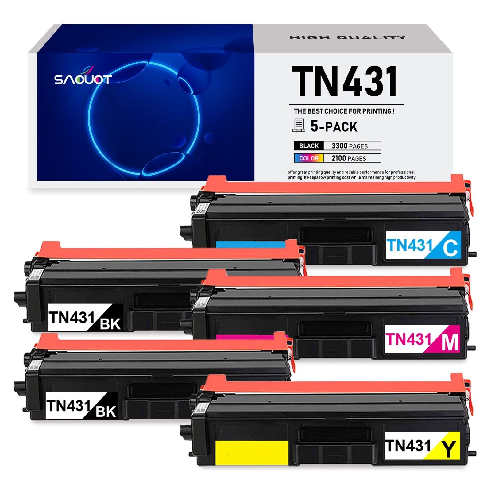 TN431 Toner Cartridge Replacement for Brother TN-431 HLL8260CDW MFC-L8900CDW