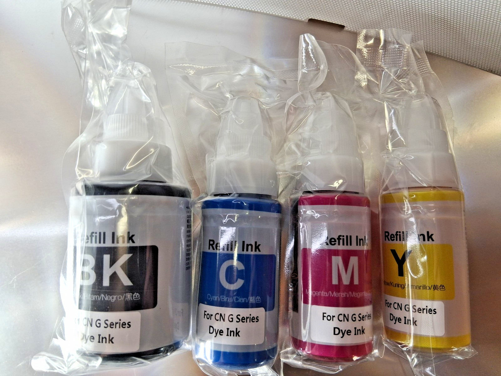 Printers Jack GI-290 Refill Ink for Canon Printers Black, Yellow, Magenta, Cyan