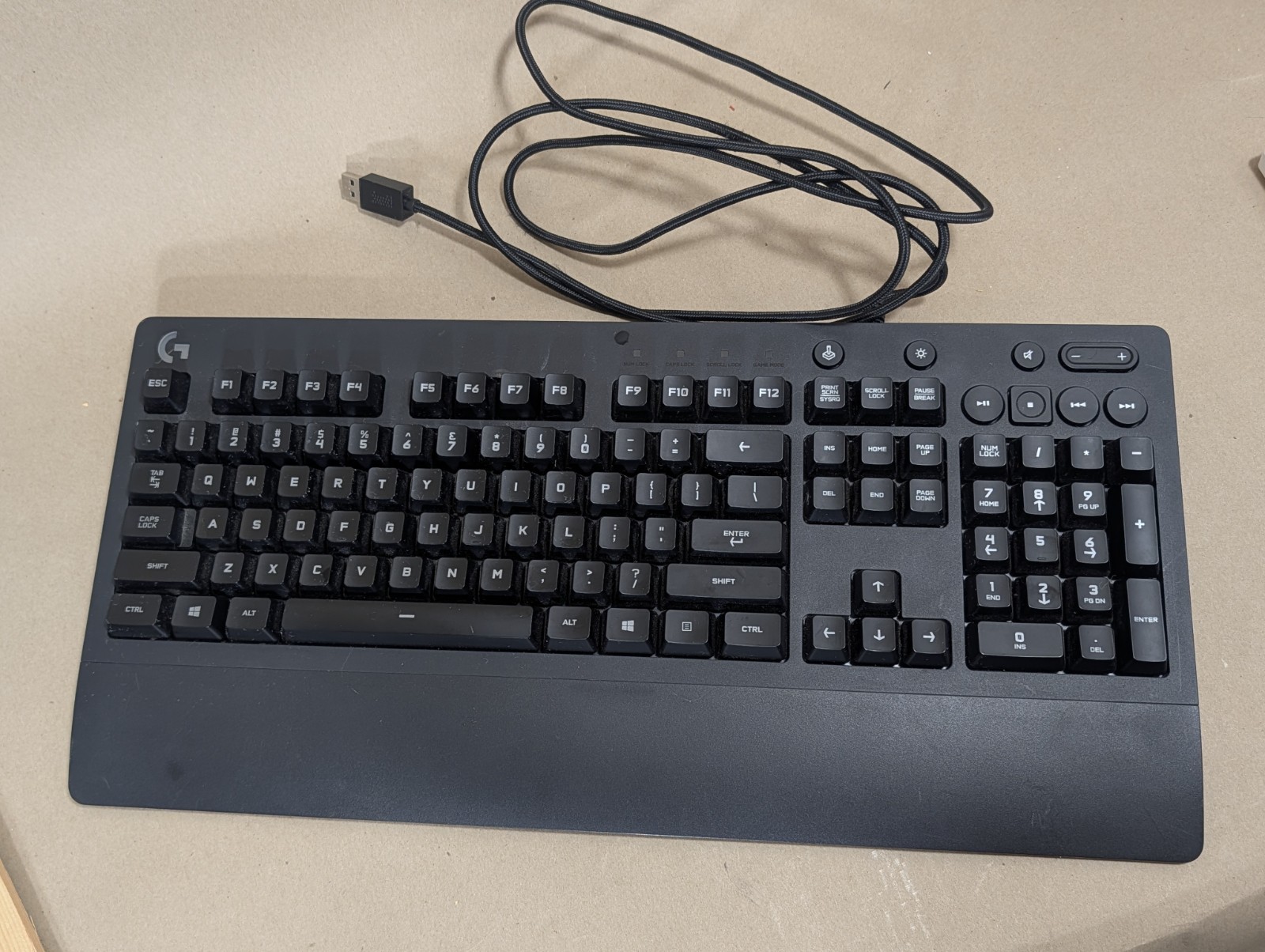 Logitech G213 RGB Gaming Keyboard Prodigy Wired Membrane Keys Spill Resistant