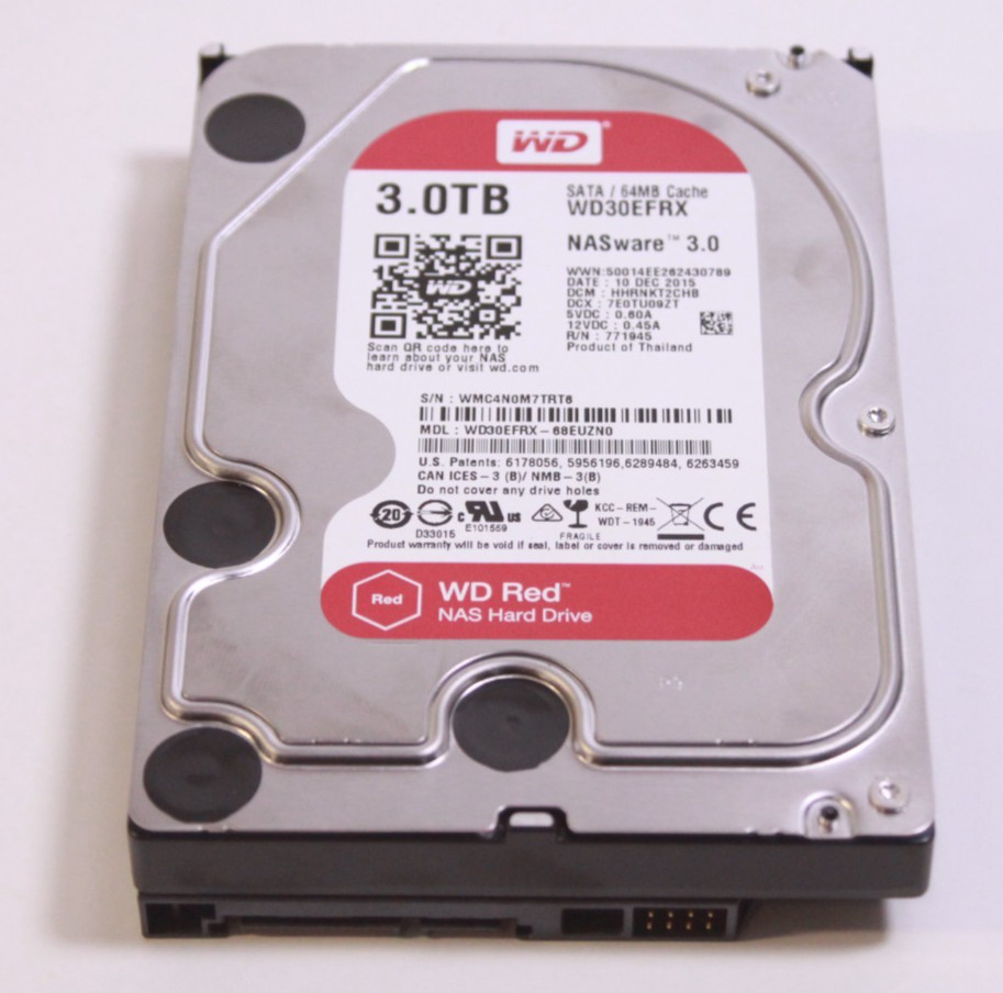Western Digital 3TB Red WD30EFRX NAS Internal Hard drive 5400RPM SATA 3.5"