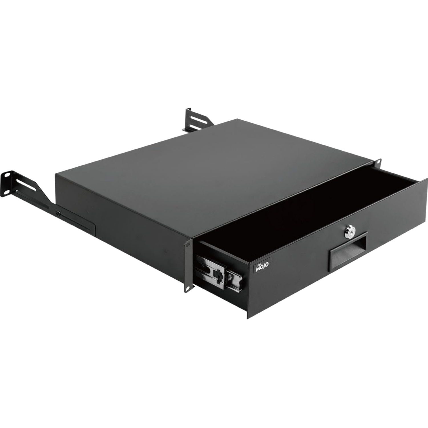 Tecmojo 2U Rack Mount Drawer 19 Inch Lockable Sliding 44 Lb