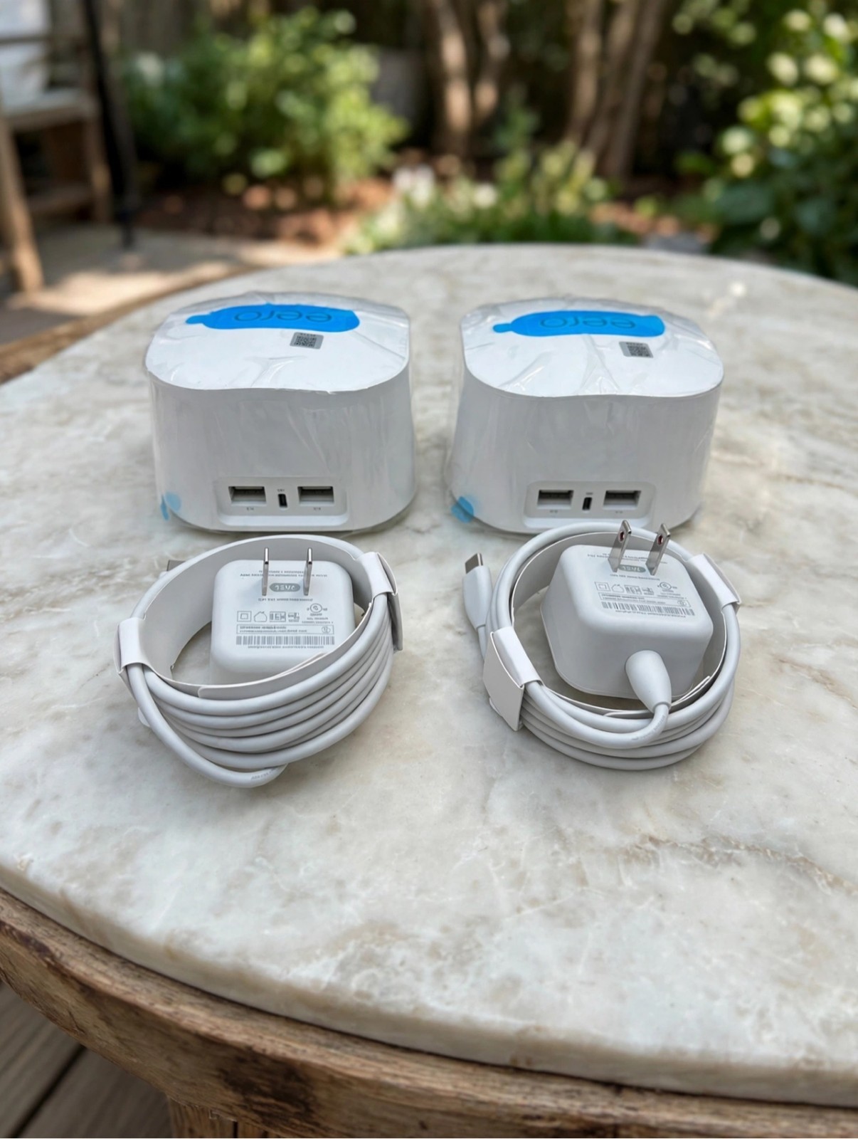 eero 6+ 2-Pack AX3000 Mesh WiFi 6 Router R010001 Open Box Frontier White