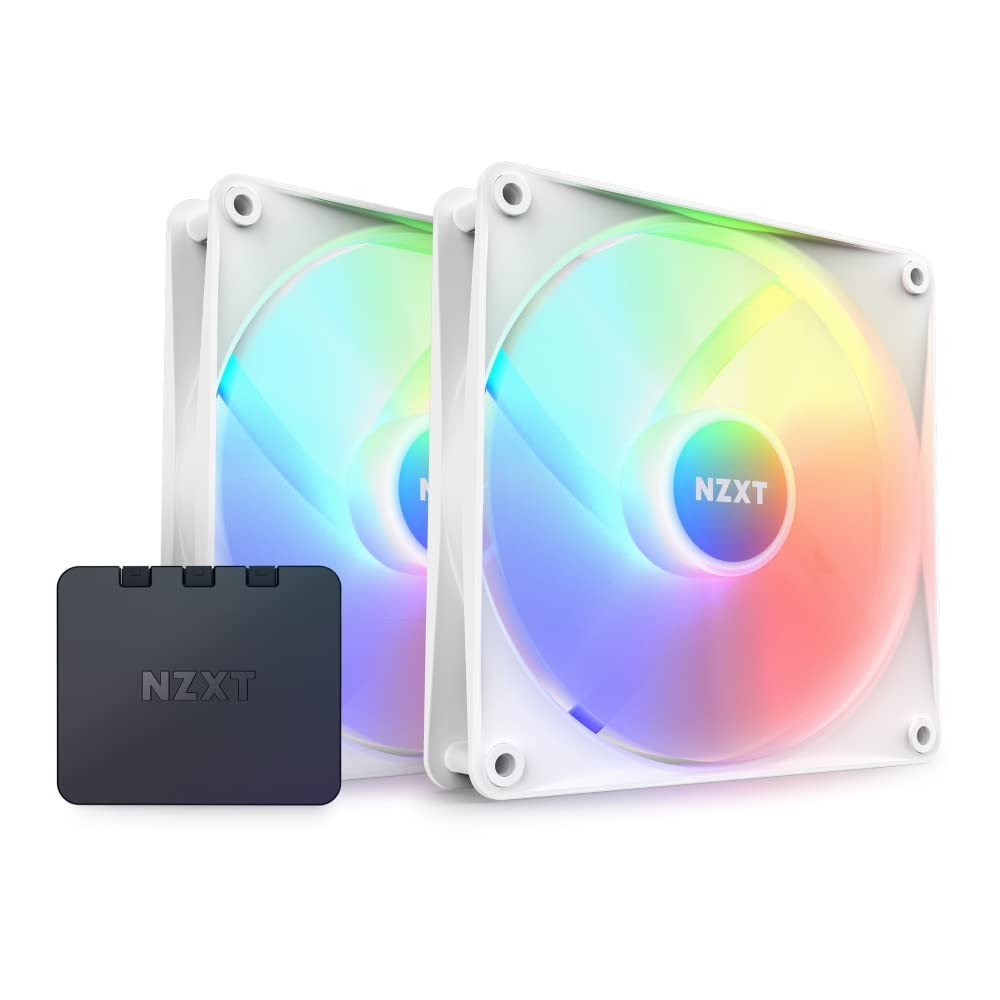F140RGB Core  140mm RGB Fan  Twin Pack w/RGB Controller  White