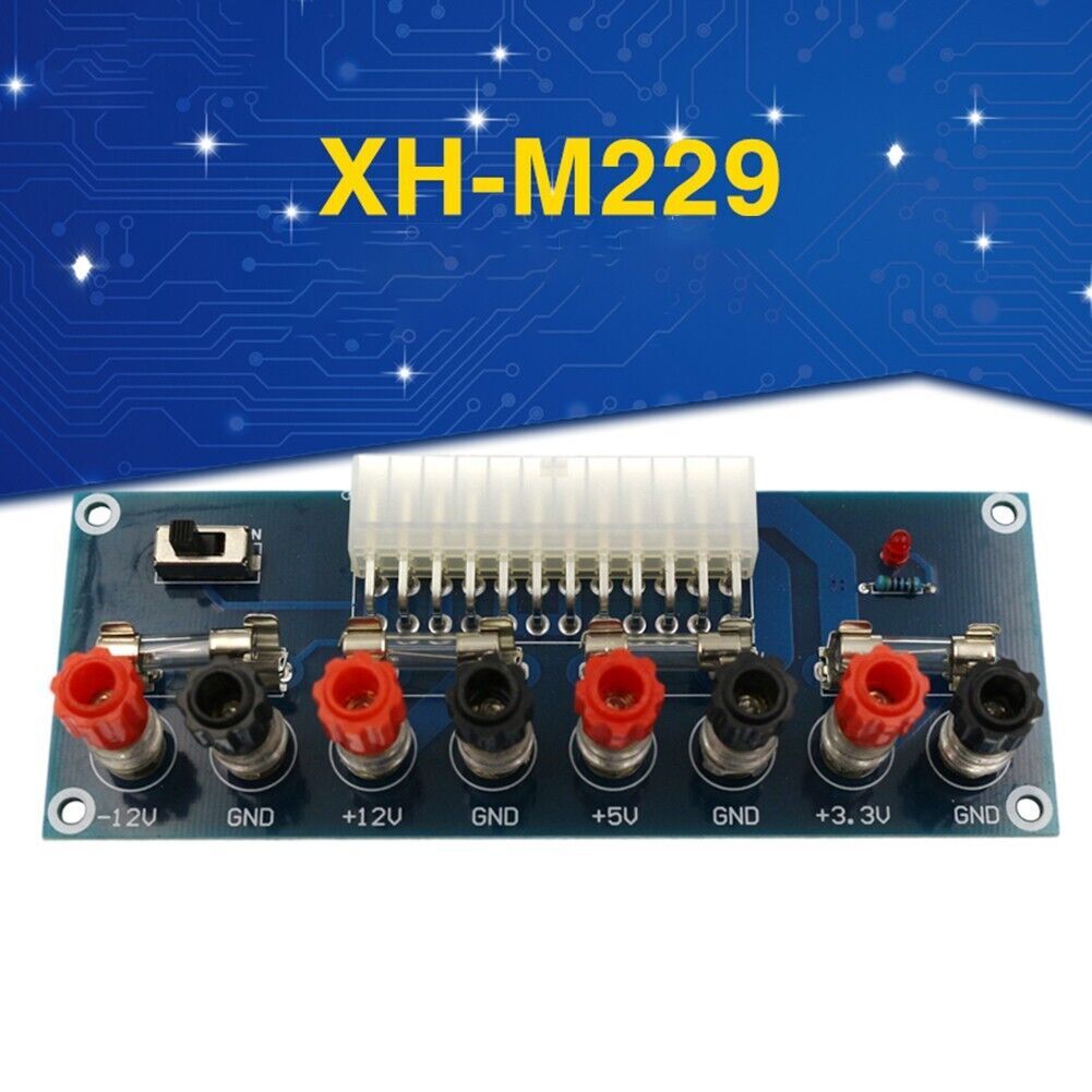 XH-M229 Desktop PC Power ATX Transfer Board 24pin Power Supply Test Module