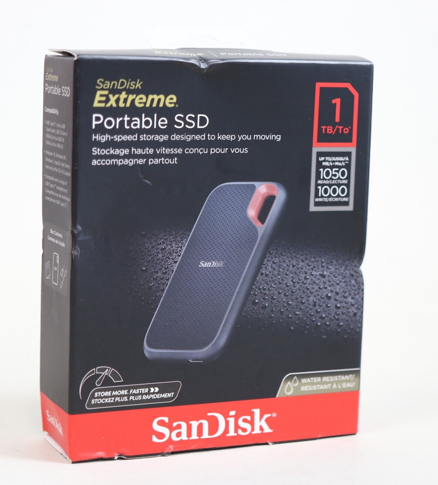 SanDisk 1TB Extreme Portable SSD, External Solid State Drive - SDSSDE61-1T00-G25