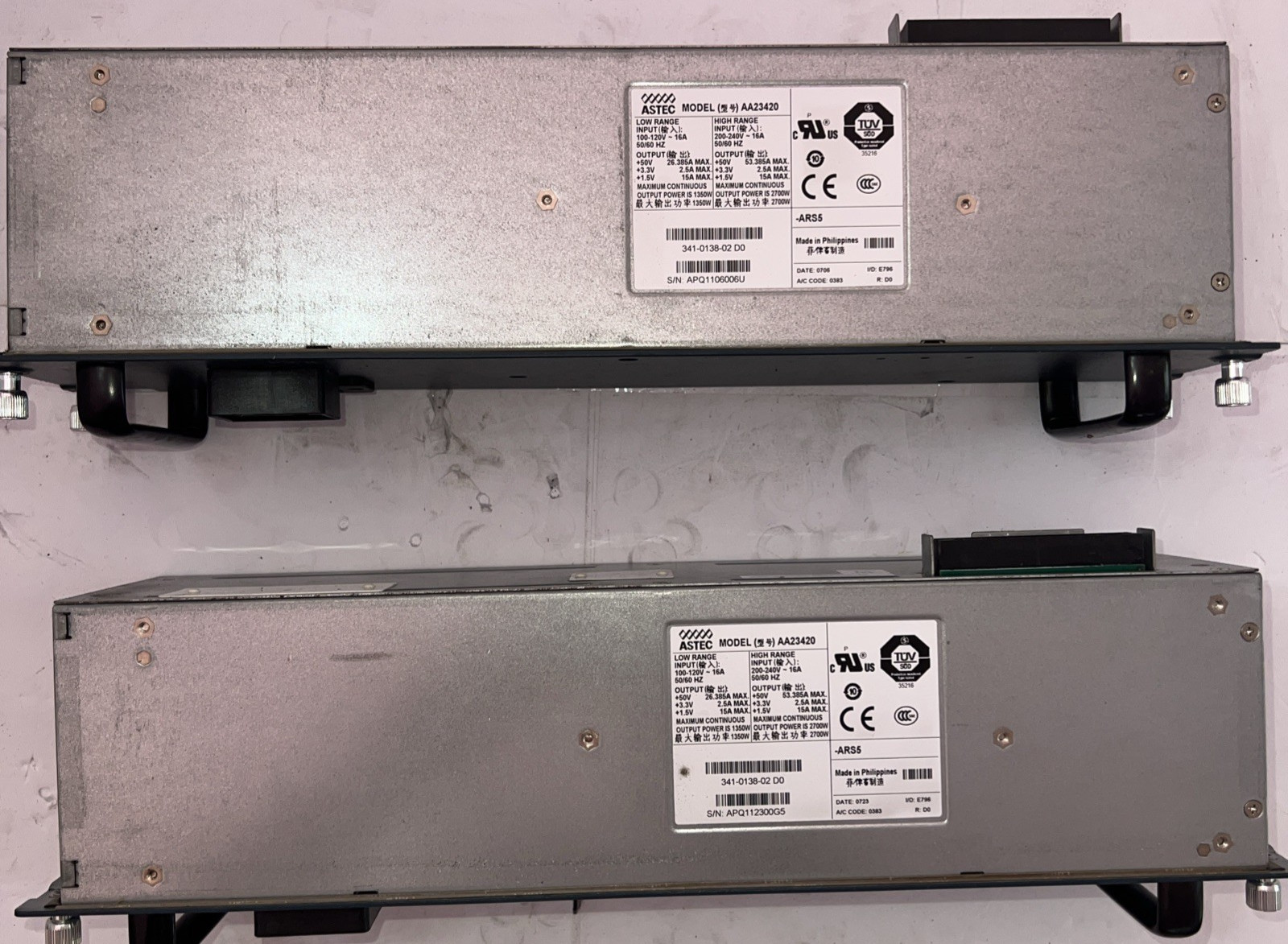 2x Astec AA23420, 2700W Power Supply For Cisco Servers, PWR-2700-AC/4, Works