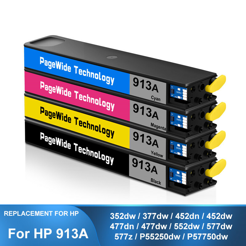 913A 4PC/SET Ink Cartridge For HP PageWide 352dw 377dw 452dn/dw 477dn/dw 552dw