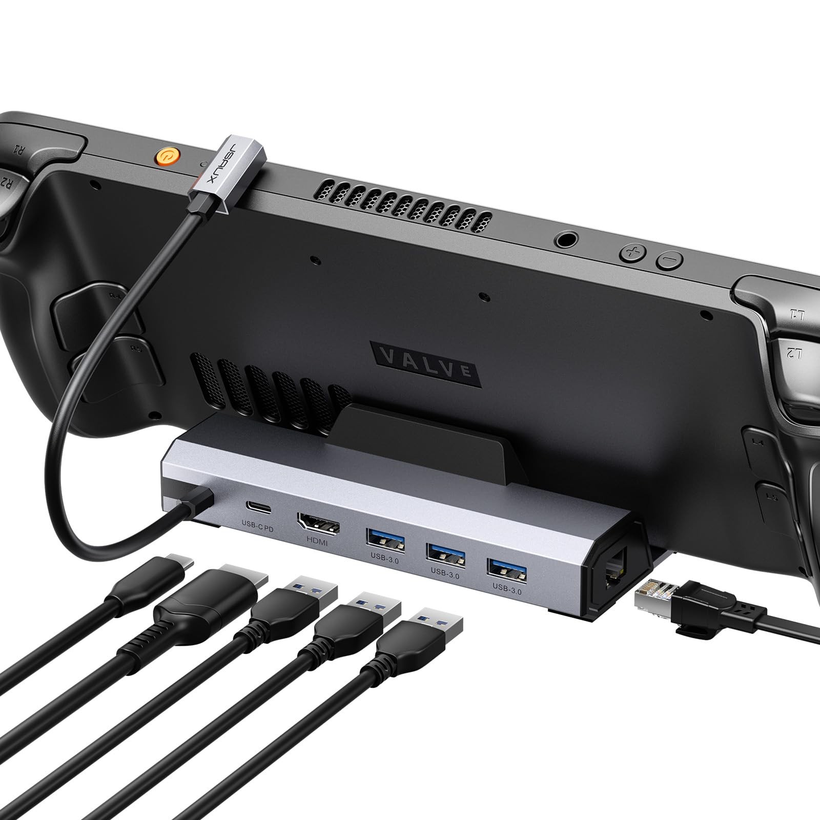 JSAUX Upgraded Docking Station 4K@120Hz for Steam Deck 6-IN-1, 6-IN-1 