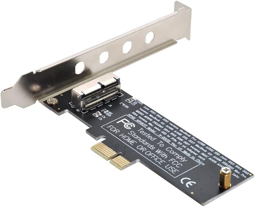 PCIe 1X to 12+16Pin SSD Adapter Card for Mac Pro Air A1493 A1502 A1465 A1466