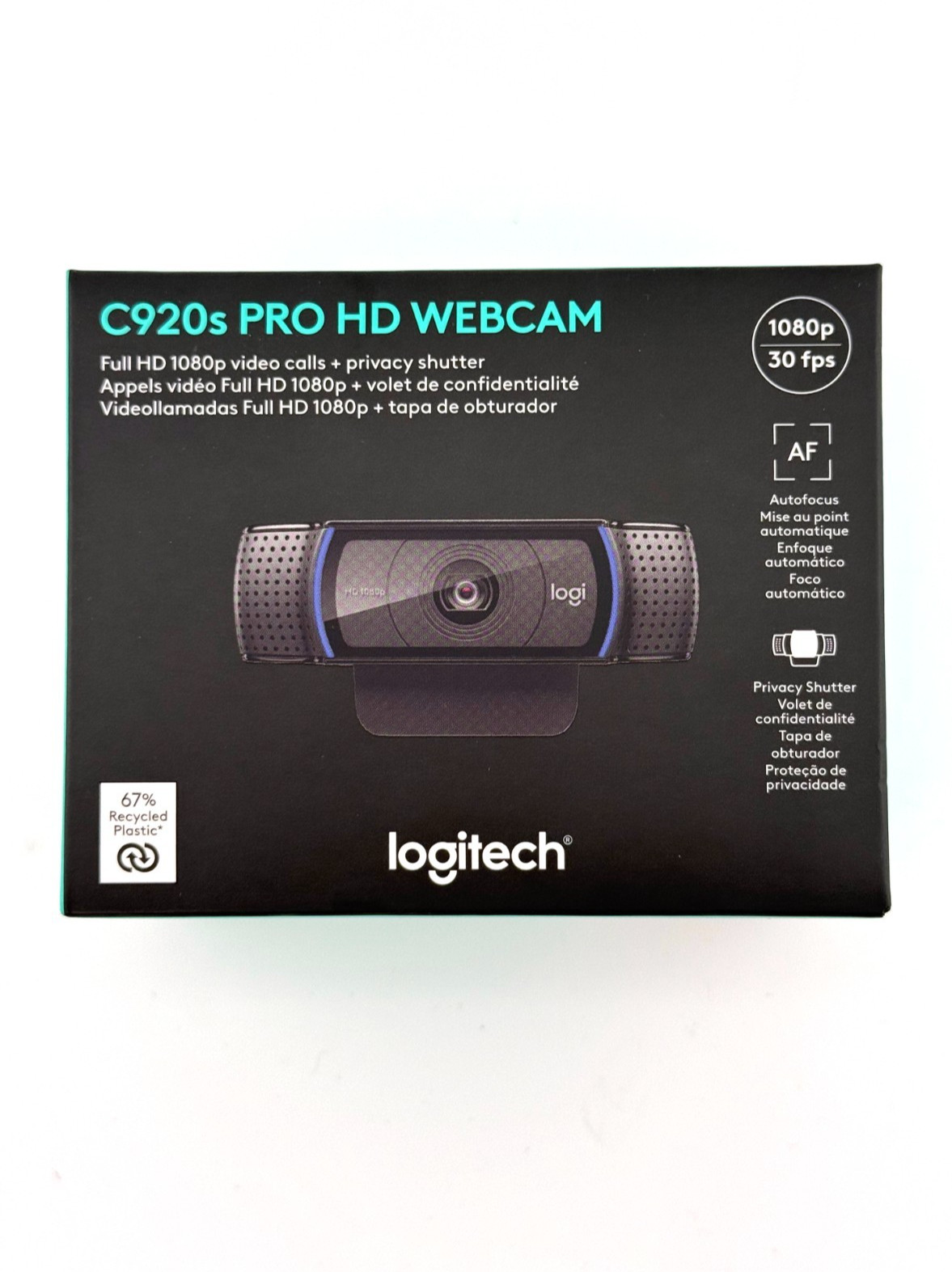 Logitech C920s Pro Black Full HD 1080p Webcam