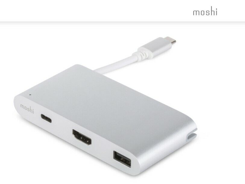 Moshi USB-C Multimedia Adapter 3-in-1 Hub HDMI Port Refurbished