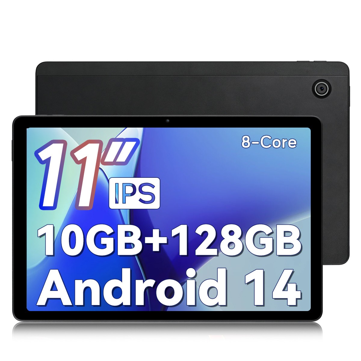 Tablet 11 inch Ultra Android 14 Tablets 10GB（4+6） RAM 128GB, 1TB Expandable IPS