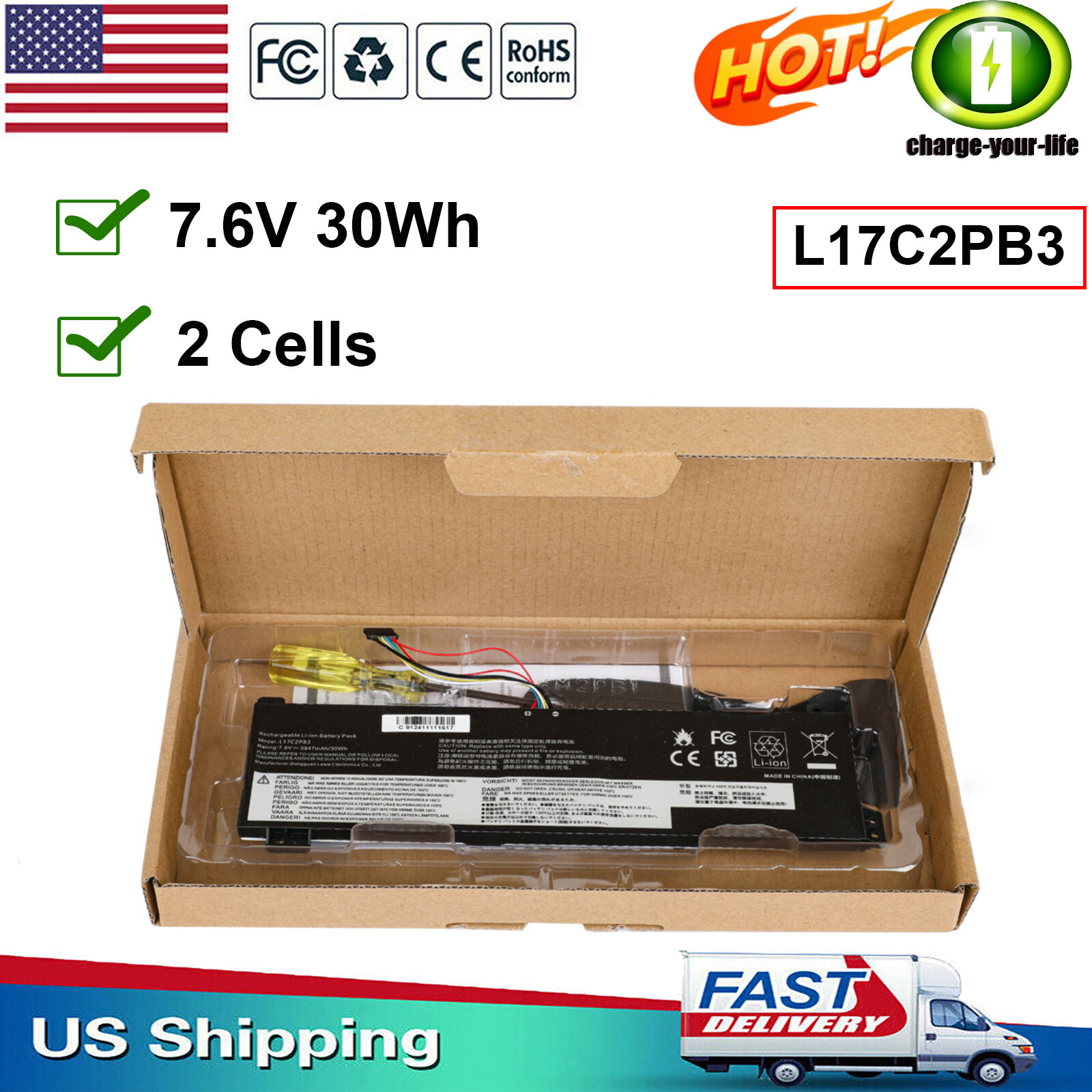 L17L2PB3 L17L2PB4 Laptop Battery For Lenovo V130-15IGM 15IKB V330-15IKB L17C2PB3