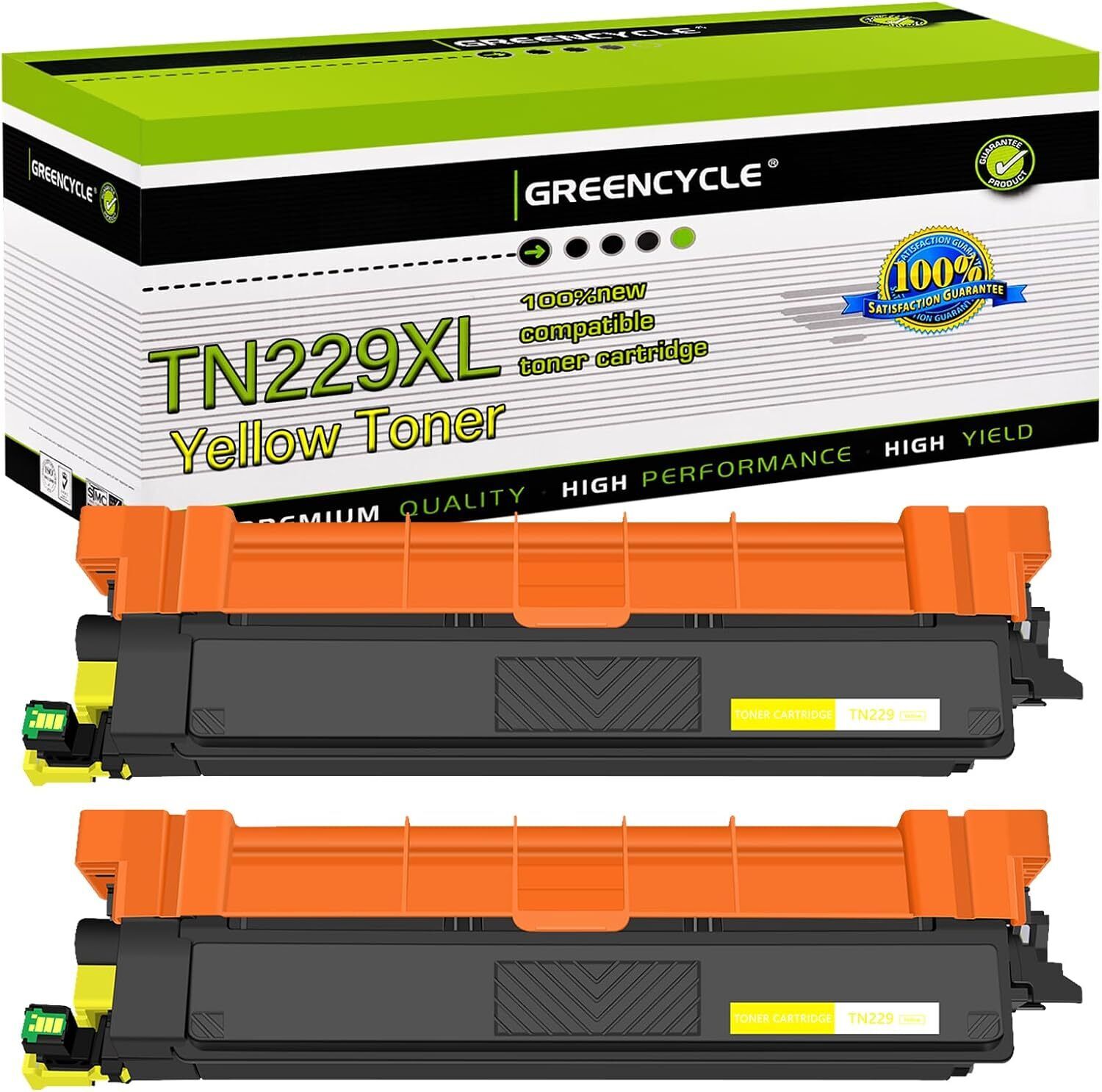 2PK TN229 YELLOW TN229-XL Toner Cartridge Compatible with Brother HL-L3295CDW 